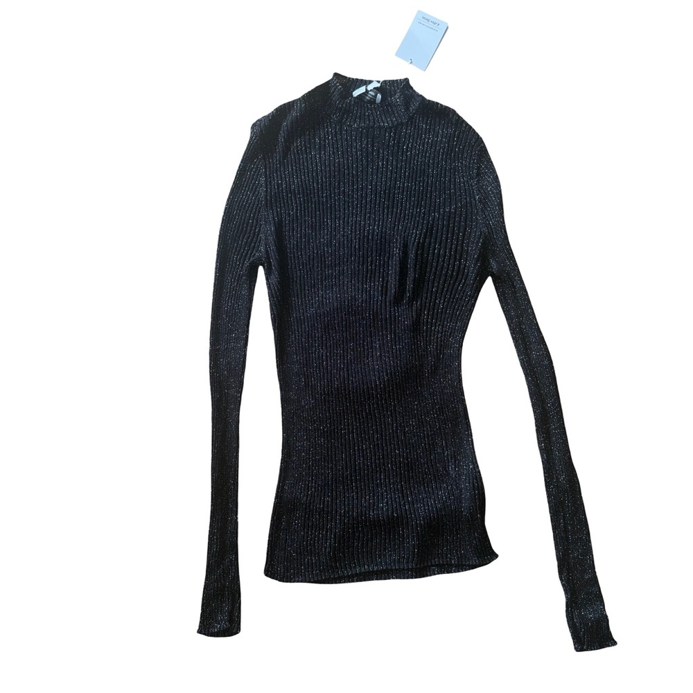 & Other Stories Glitter Roll Neck Long Sleeve Jumper